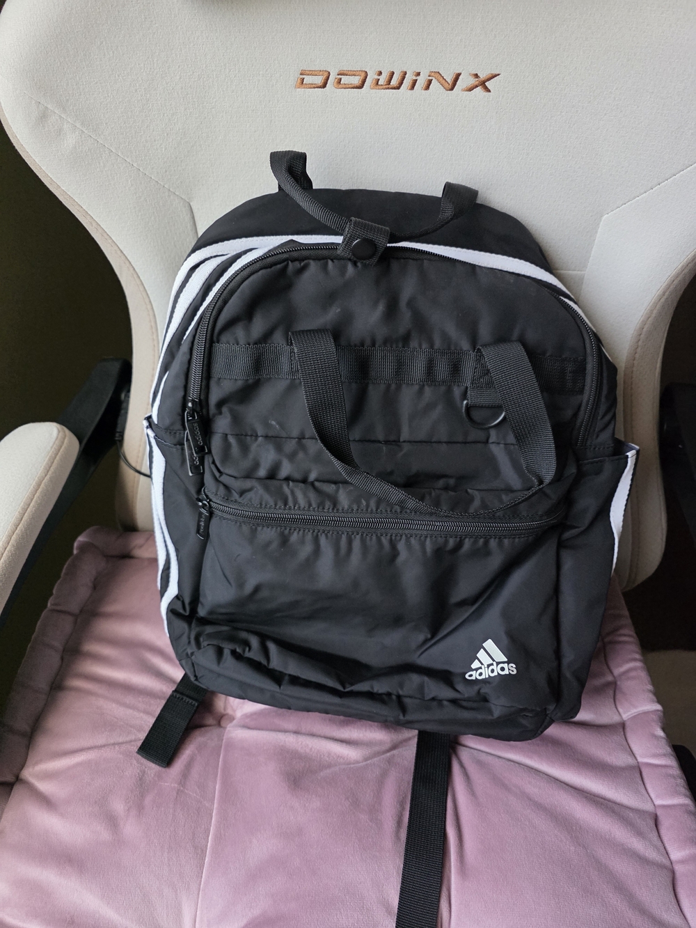 Adidas Black Men’s Backpack with White Accents